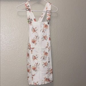 No Boundaries White Floral Midi Dress